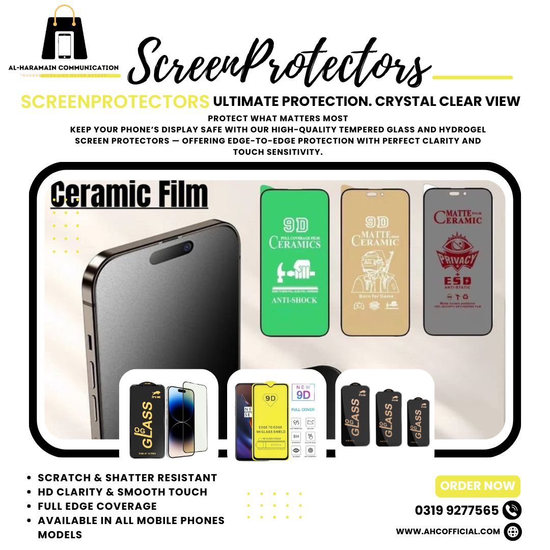 All Types of Screen Protectors & Skin